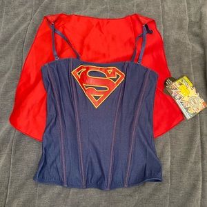 NWT! DC Supergirl Corset Costume Junior’s Lg